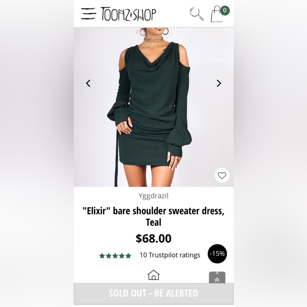 “Elixir” pullover dress by Yggdrazil